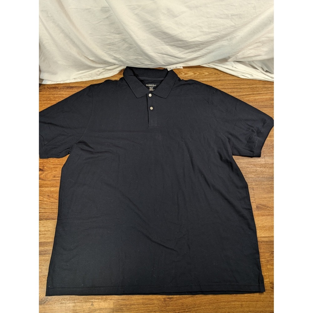NWT Harbor Bay Navy Blue 5XL Tall Polo Shirt